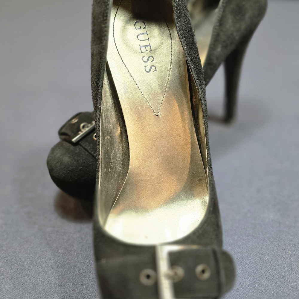 Guess Charcoal Suede Women's Heels